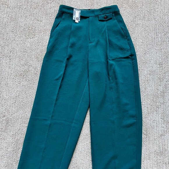 Madewell The Harlow Wide Leg Pants (brand new) green - Picture 1 of 3